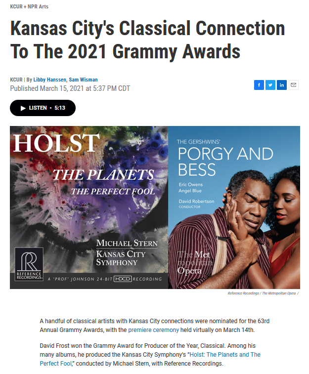 CLASSICAL KC AUDIO | 2021 Grammy Awards – Proust Eats a Sandwich